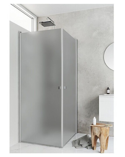 Hafa Igloo Pro Corner Dusjhjørne 70x90 cm, Alu/Frostet glass