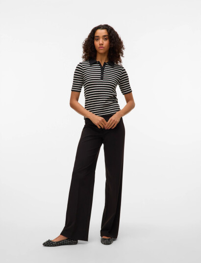 Vero Moda Vmtexas Mw Straight Pant Noos - Black - XL x 30