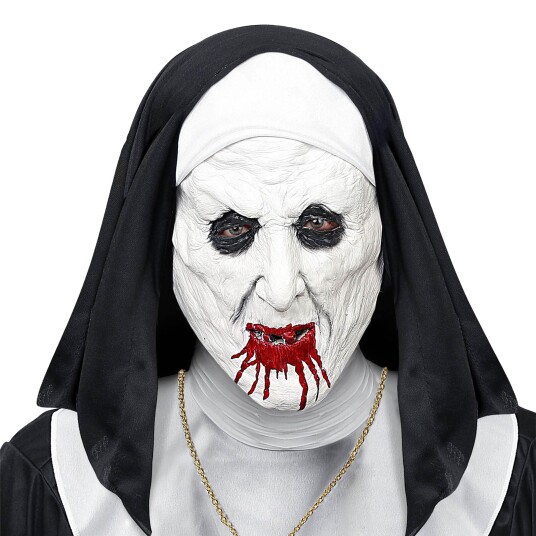 Widmann Hvit Maske Nonne med Blod One-size 03291
