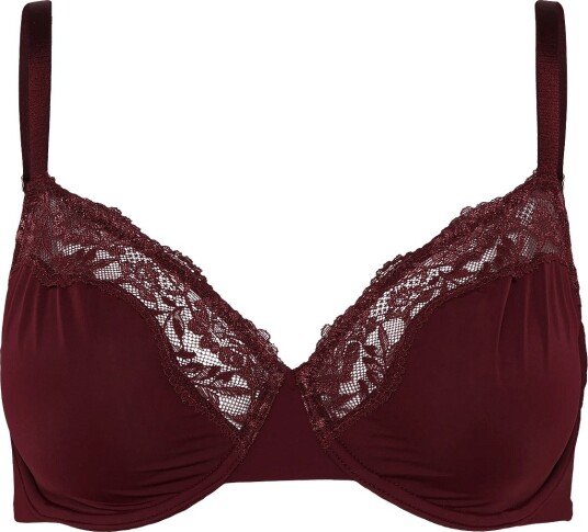 Lindex Unpadded Wire Bra   DARK DUSTY RED   80 D