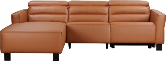 Reclinersofa med hjørne Loft24 Hjørnesofa Loft24 Carpari med manuell recliner Brun Venstrevendt Kunstskinn
