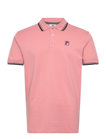 FILA Biella Regular Tipped Polo Shirt Pink M