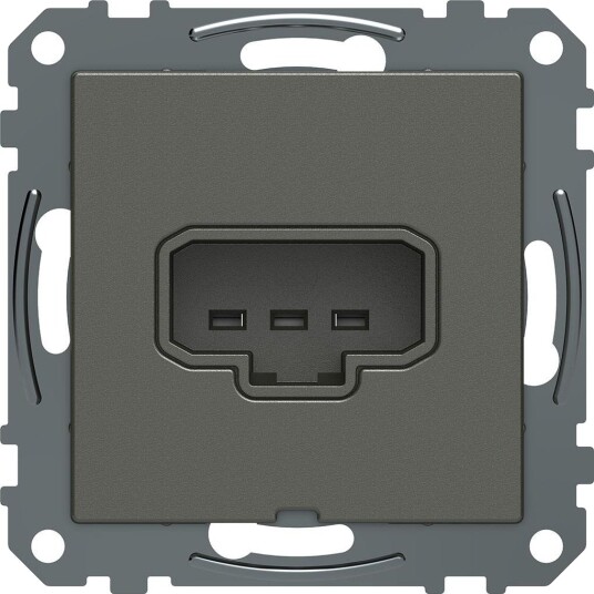 Schneider Electric Exxact WDE005011 Lampeuttak DCL 1 veis 2 polet jordet for boks Strømbrytere & vegguttak