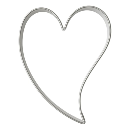 Pepperkakeform Hjerte Skjevt S  6,5 Cm 