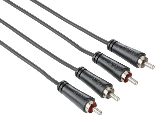 Hama Komposittkabel Lyd RCA Hann 3m Svart Hama Komposittkabel Lyd RCA Hann 3m Svart