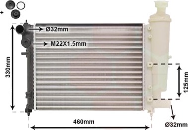 VAN WEZEL 40002012 Radiator motorkjøling VAN WEZEL 40002012 Radiator motorkjøling