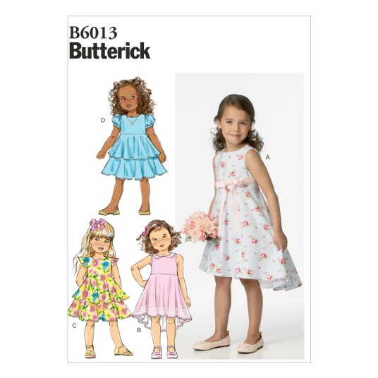 Butterick 6013- Kjole til barn CL (6-7-8)