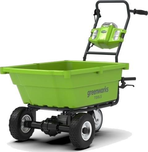 Greenworks G40gc Motorisert Trillebår 3 Hjul Solide Hjul Sort Grønn 100 Kg 550 Mm Greenworks G40gc Motorisert Trillebår 3 Hjul Solide Hjul Sort Grønn 100 Kg 550 Mm