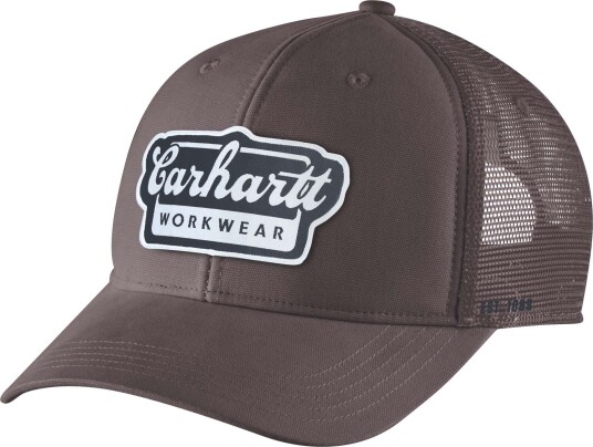 Carhartt Men's Twill Mesh Back Script Patch Cap Dark Sepia OneSize Carhartt Men's Twill Mesh Back Script Patch Cap Dark Sepia OneSize