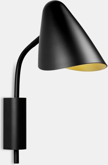 Organic Vegglampe Høyde 35 Cm Sort/Gull