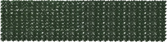 vidaXL Balkong skjerm med blader Mørkegrønn 400 x 100 cm