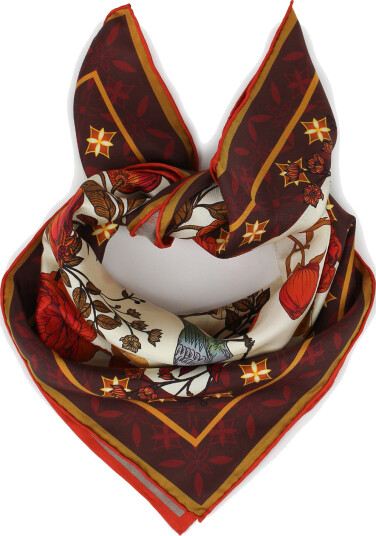 Nohr Studio Ronja Silk Scarf Burgunder ONE SIZE