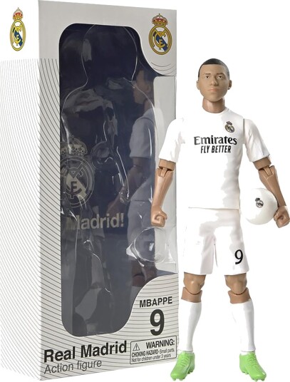 Sockers Kylian Mbappé Actionfigur 20cm Real Madrid Figurer for barn 5+ år