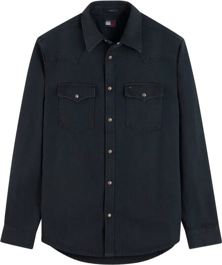 Tommy Jeans Tjm Reg Washed Western Shirt BLACK XL Tommy Jeans Tjm Reg Washed Western Shirt BLACK XL