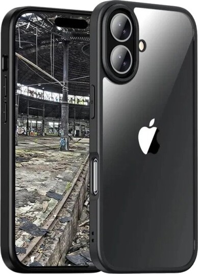 JT Berlin Pankow Hybriddeksel for iPhone 16 Plus Svart/Transparent
