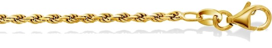 Pan Jewelry Cordel kjede i 925 forgylt sølv 2 mm 45 cm