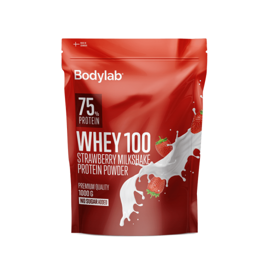 Bodylab Whey 100 1kg - Strawberry Milkshake Bodylab Whey 100 1kg - Strawberry Milkshake