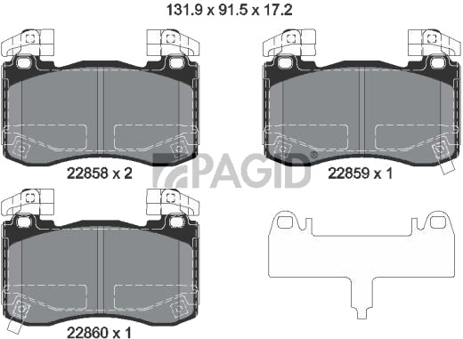 PAGID T2805N Bremseklosser PAGID T2805N Bremseklosser