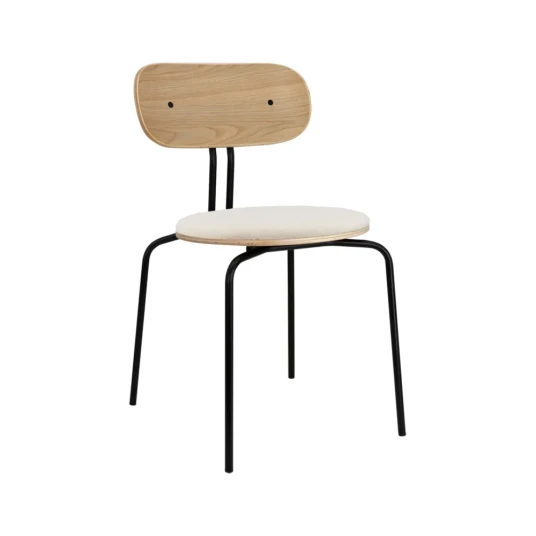 Umage Curious spisestol eik/svart metall Teddy White Umage Curious spisestol eik/svart metall Teddy White
