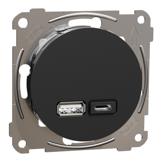 ELKO One USB PD A og C lader Sort ELKO One USB PD A og C lader Sort