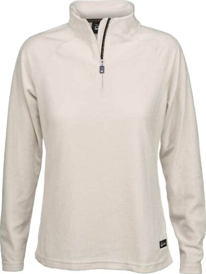 Hygge Micro Fleece Zip Neck Dame Whiteish S Hygge Micro Fleece Zip Neck Dame Whiteish S