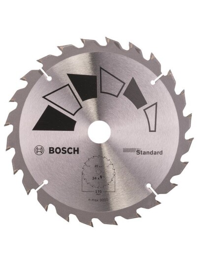 Bosch Sirkelsagblad STANDARD D= 170 mm borediameter= 20 mm T= 24