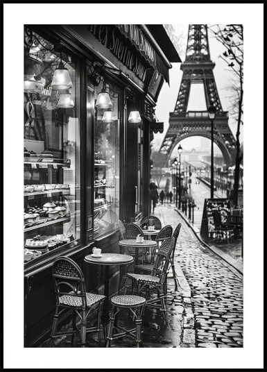 Street Cafe in Paris Plakat Plakat / 100x150cm