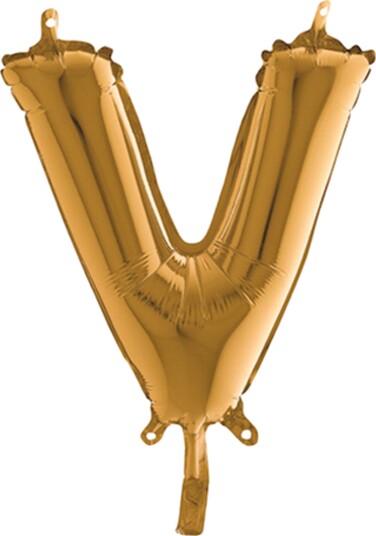 Ballongkungen Bokstavballong Mini Gull Bokstav V 14412G