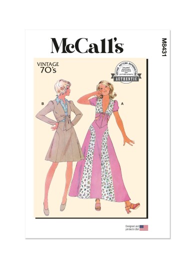 McCall's 8431 - Vintage Topp & Skjørt Y5 (18-20-22-24-26)