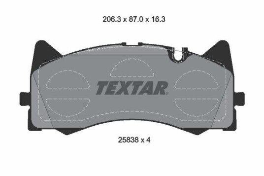 Bremseklosser TEXTAR 2583801 Bremseklosser TEXTAR 2583801
