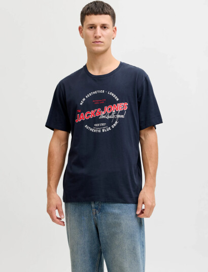 Jack & Jones Jjelogo Tee Ss O Neck 2 Col Ss26 Sn Navy XXL