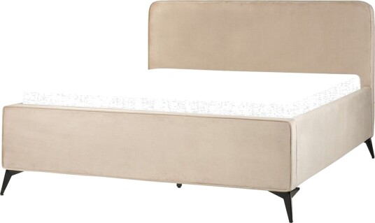 Seng med lamellbunn Valognes Taupe svart 160x200 cm