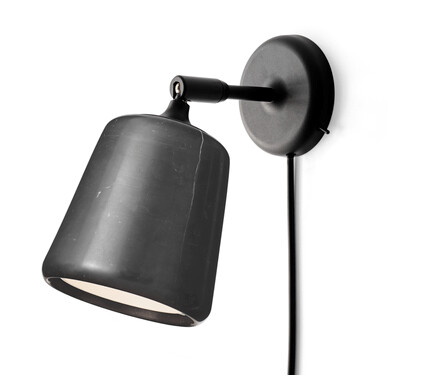 NEW WORKS Materiale Vegglampe Sort Marmor