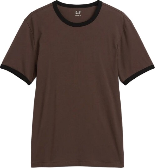 GAP Soft Cotton Jersey T Shirt From The Gap Collection WOODSY BROWN L