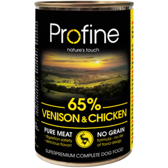 Profine Våtfôr til Hund 65 % Vilt og Kylling 400 g x 12 stk.