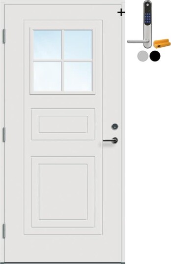 Ytterdør Bygg1 Utvik Cotswold med Yale Doorman Classic Home