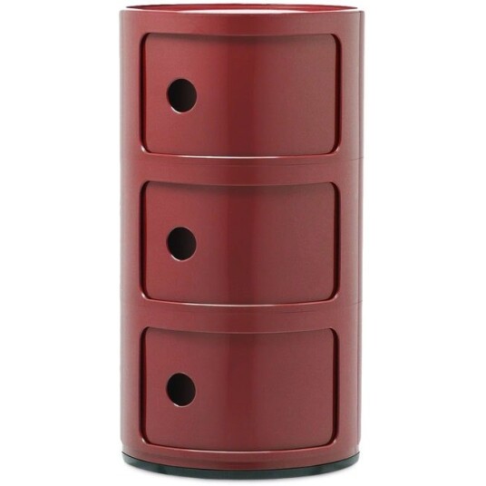 Kartell Componibili Classic Oppbevaring Med 3 Rom Vinrød Kartell Componibili Classic Oppbevaring Med 3 Rom Vinrød