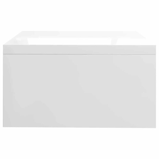 vidaXL Skjermstativ høyglans hvit 42x24x13 cm sponplate