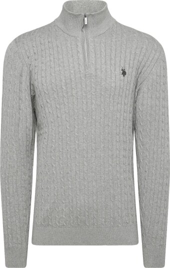 U.S. Polo Assn. Romeo Reg Cab Hz Uspa M Knit   GREY MÉLANGE   M