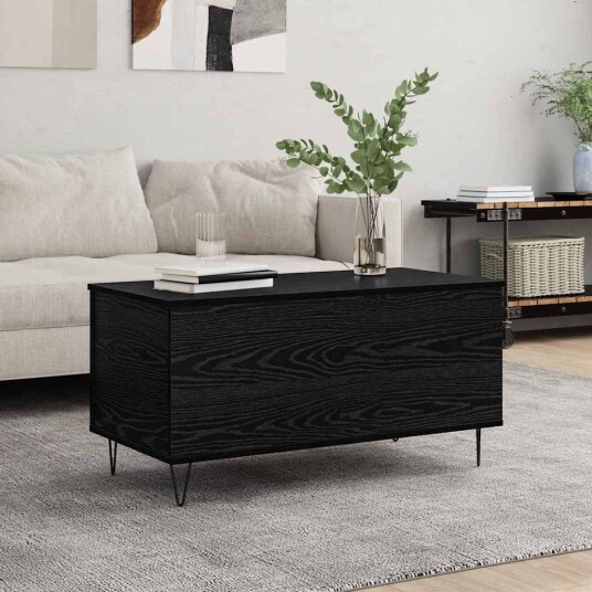 vidaXL Kaffebord Svart eik 90 x 44.5 x 45 cm Konstruert tre vidaXL Kaffebord Svart eik 90 x 44.5 x 45 cm Konstruert tre