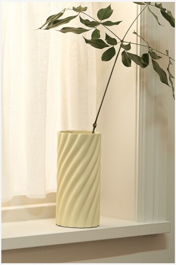 Ellos Home Vase Snurr Gul Ellos Home Vase Snurr Gul