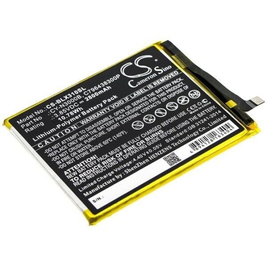Blu Vivo XI+ batteri (2800 mAh 3.85 V, Sort)