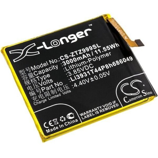 ZTE Axon M batteri (3000 mAh 3.85 V, Sort)