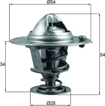 Termostat kjølemiddel MAHLE TX 206 88D