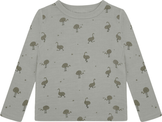 Hust and Claire Trøye Ull og Bambus Abba Ostrich Forest Fog Hust and Claire Trøye Ull og Bambus Abba Ostrich Forest Fog