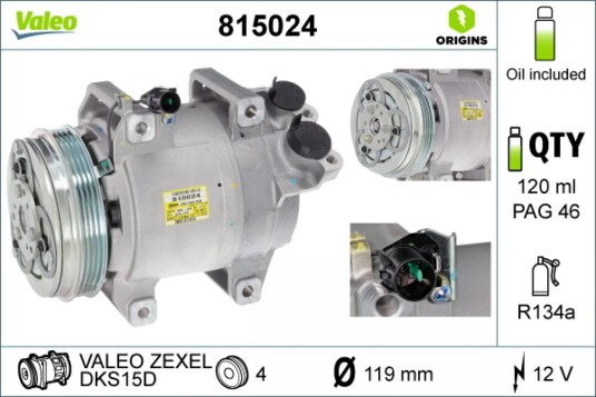 AC kompressor VALEO 815024 AC kompressor VALEO 815024