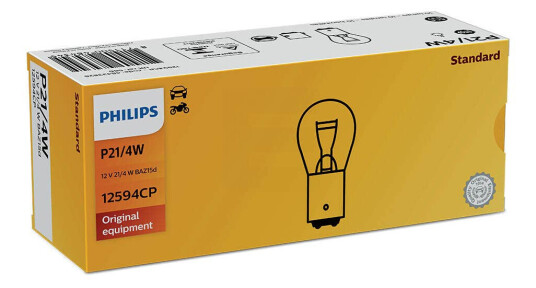 Philips pære P21/4W P21W 10 pakning
