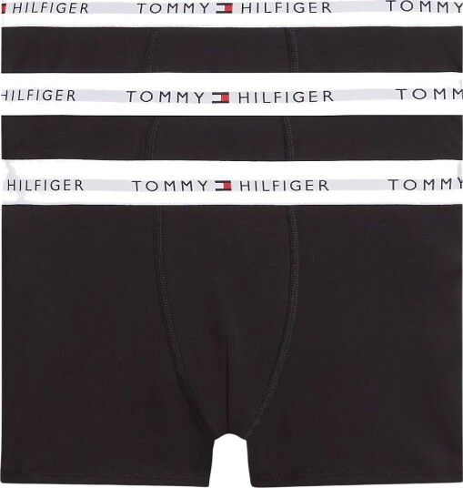 Tommy Hilfiger Boxershorts 3 pack Black/Black/Black Tommy Hilfiger 6 7 år (116 122) Boxershorts Hvit Svart 116 112