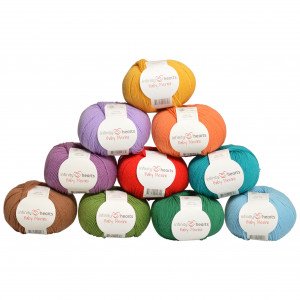 Infinity Hearts Baby Merino Garnpakke 06 Sterke farger  10 stk  Infinity Hearts Baby Merino Garnpakke 06 Stærke farver