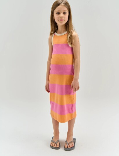 The New Tntatiana S_L Rib Dress Pink 110/116 The New Tntatiana S_L Rib Dress Pink 110/116
